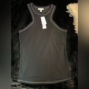 Brand New Topshop Black Racerback Tee